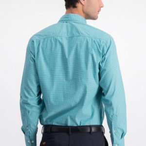Camisa Ejecutiva Cuadros Manhattan 50% Pol. 50% Alg.