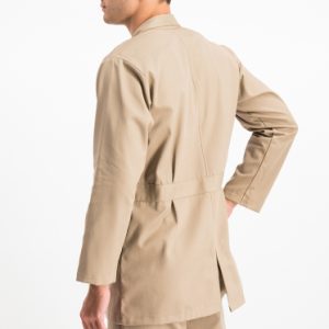 Bata Industrial 3/4 100% Algodón botón oculto