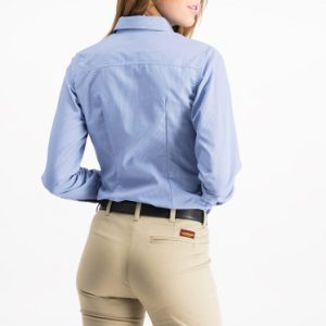 Blusa Ejecutiva Cuadritos Net 60% Alg. 40% Pol.